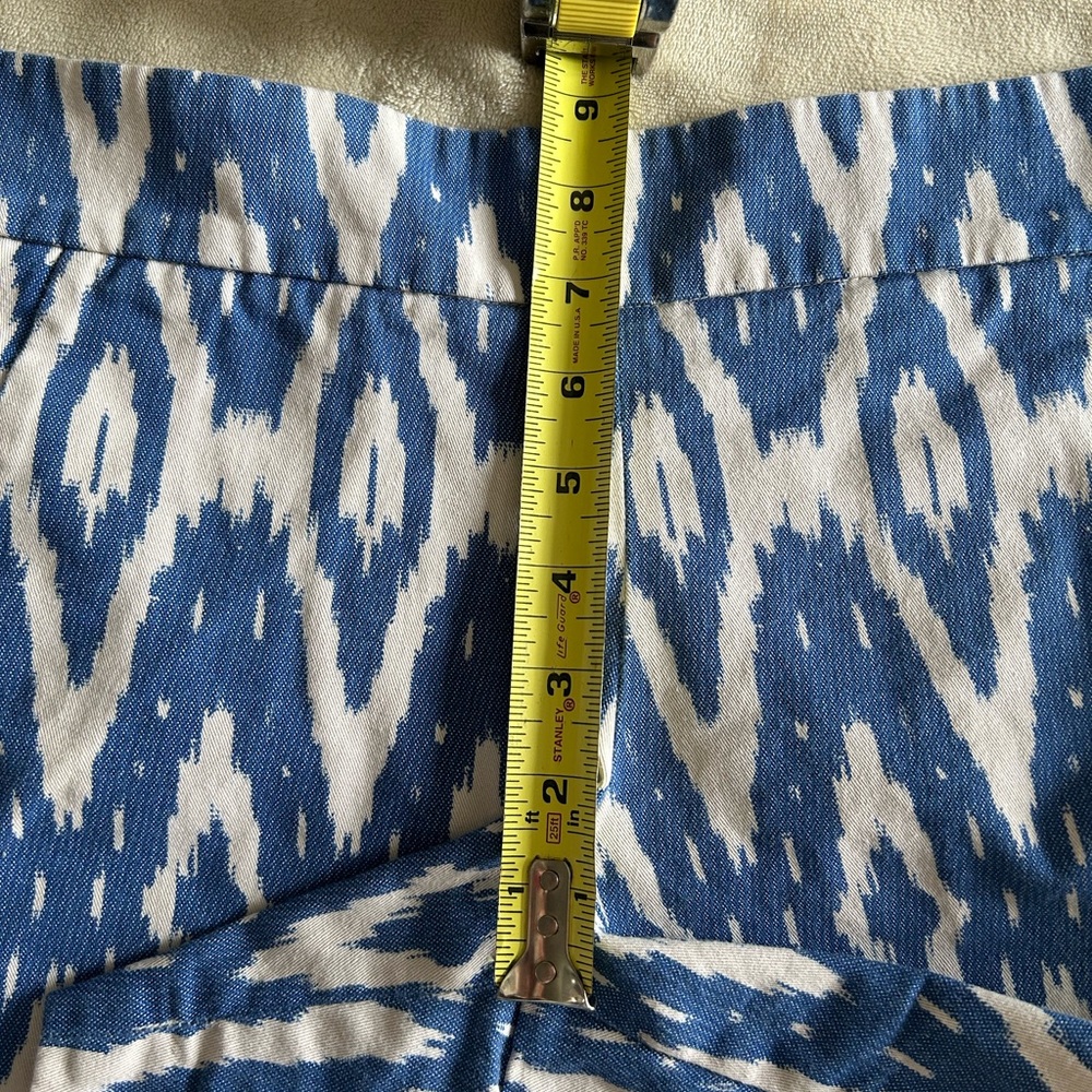 Blue and white JCrew shorts, size 8 - Picture 6 of 8